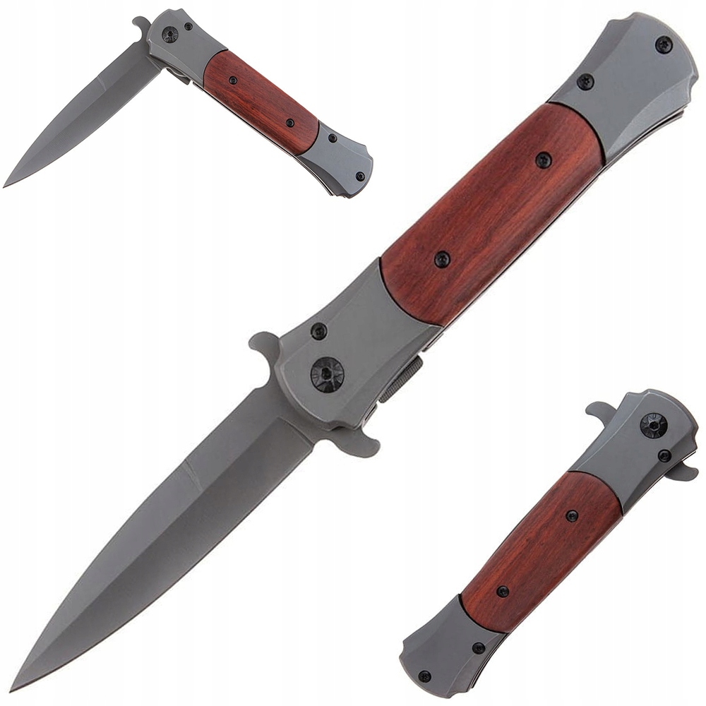 

Nóż Sprężynowy Automat Taktyczny Wojskowy Składany