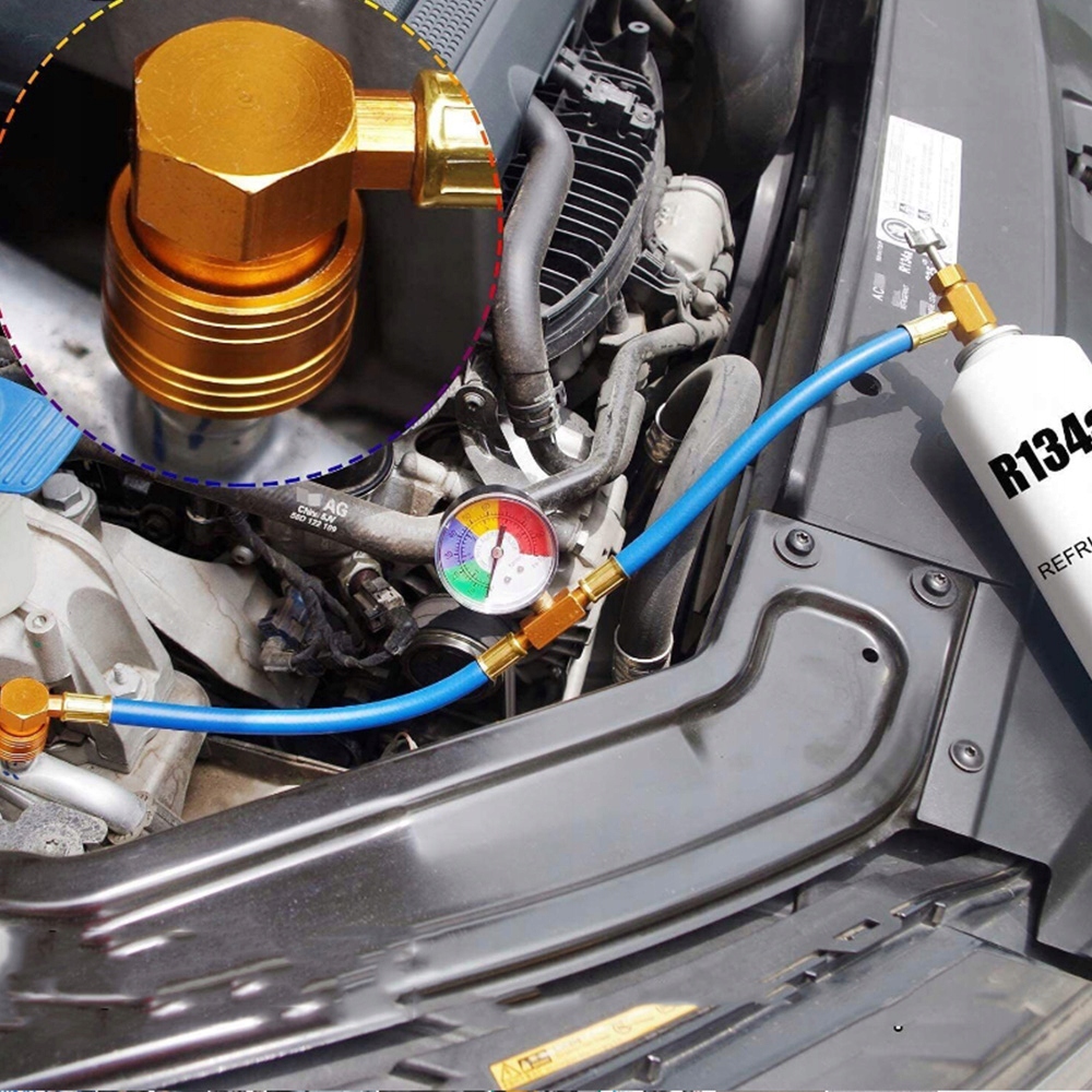 WĄŻ WĘŻYK Z MANOMETREM FIX DO NAPEŁNIENIA KLIMATYZACJI AC R134A Waga produktu z opakowaniem jednostkowym 0.17 kg