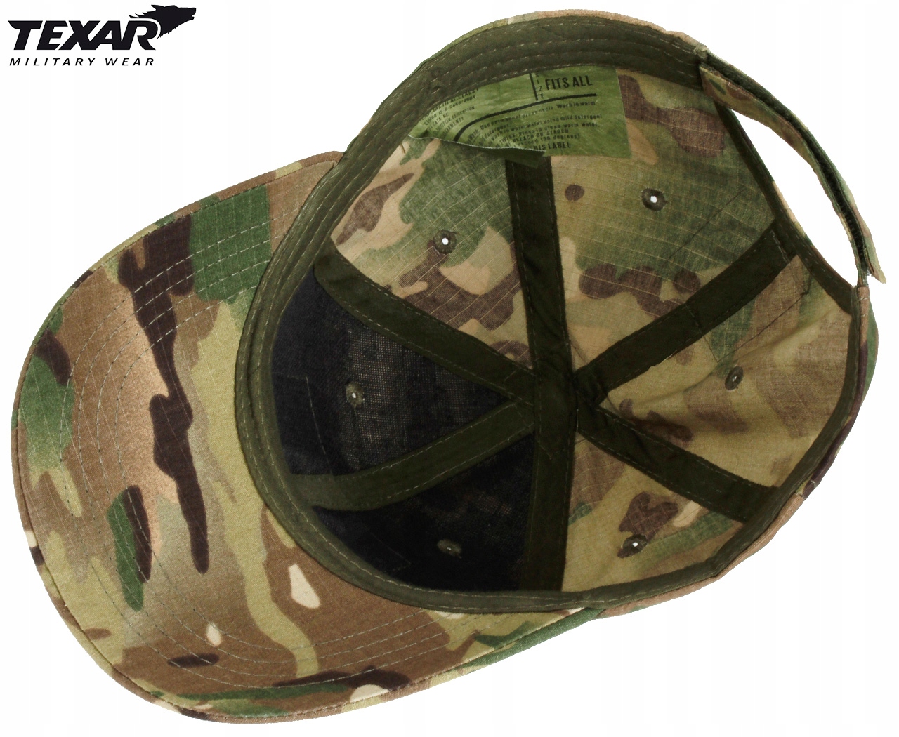 CZAPKA Z DASZKIEM WOJSKOWA TEXAR MORO MC CAMO Materiał dominujący Poliester