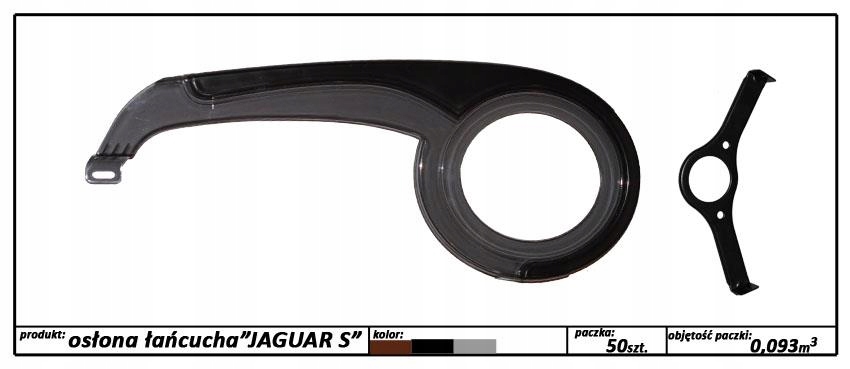 OSŁONA ŁAŃCUCHA PRZYDYMIANA/ CZARNA 38z