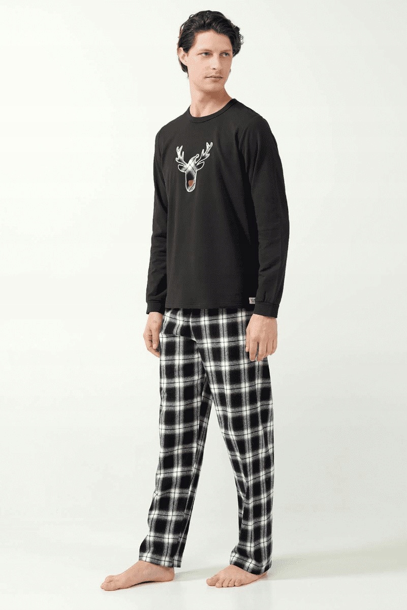 Pánské pyžamo s dlouhým rukávem, vánoční 21702 Vamp S
