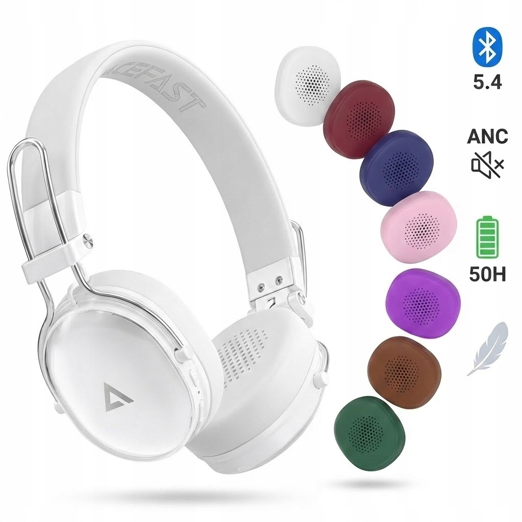 Słuchawki nauszne Bluetooth ANC 60H 7 wymiennych kolorów ACEFAST H7