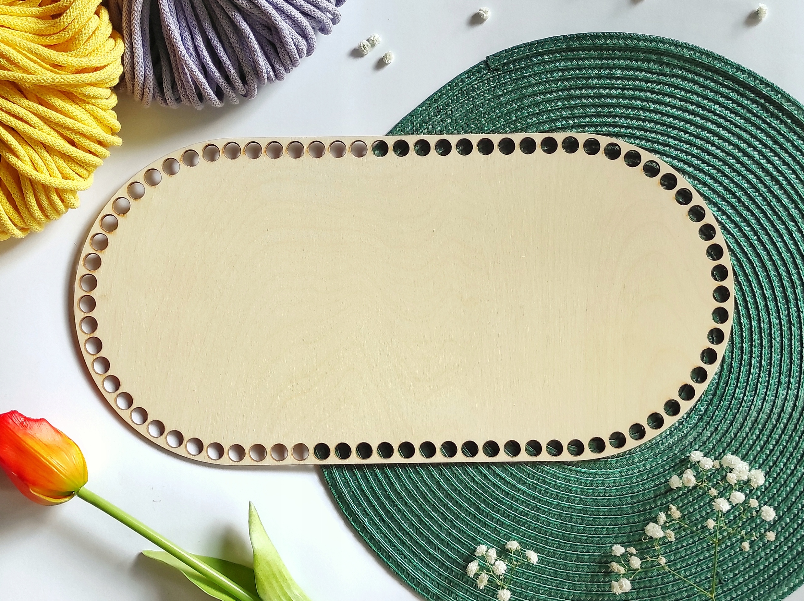 KOSZ MOJŻESZA 20X40 CM OWALNE DNO DO KOSZYKA 20X40cm GRUBOŚĆ 3MM Kod producenta 1