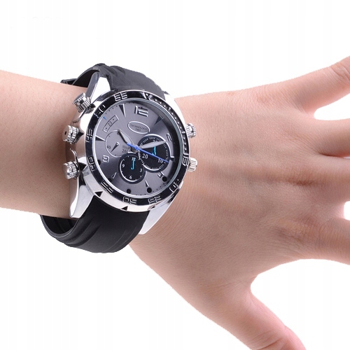 Szpiegowski ZEGAREK UKRYTA KAMERA NOC FULL HD 16GB Model IR