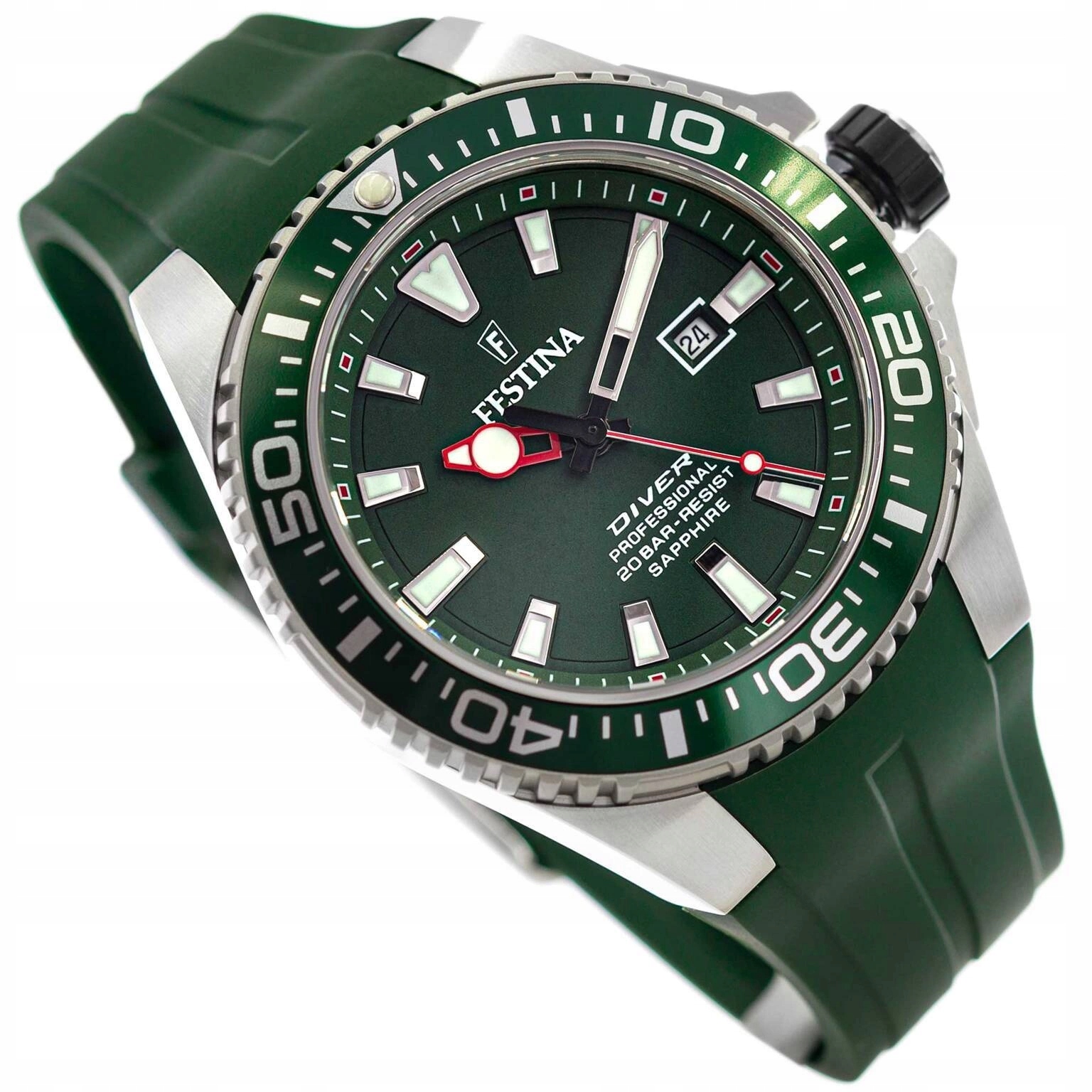 Pánské Hodinky Festina F20664/2 Diver 200M Na Řemínku Sklo Datumovka