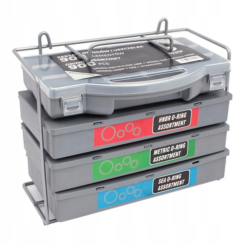 КОЛЬЦА И ПРОКЛАДКИ НАБОР 900 ШТ + ОРГАНИЗАТОР BOX