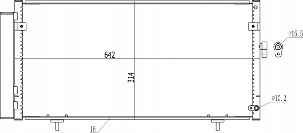 Hart 619 540 конденсатор, радиатор кондиционера