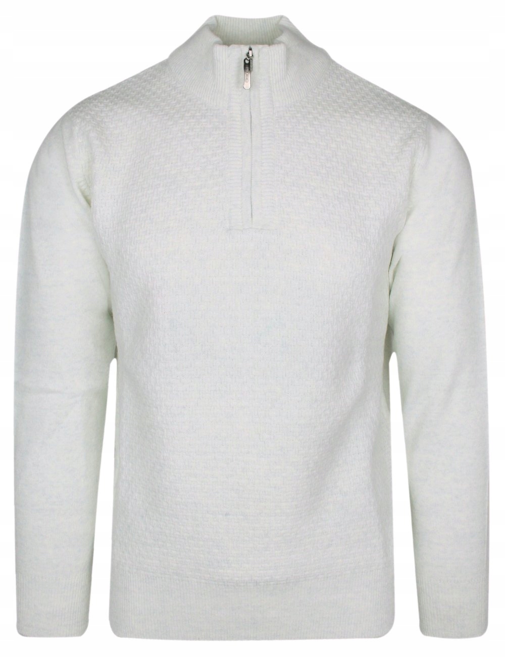 Béžový Vlněný Svetr na Zip Devir XL