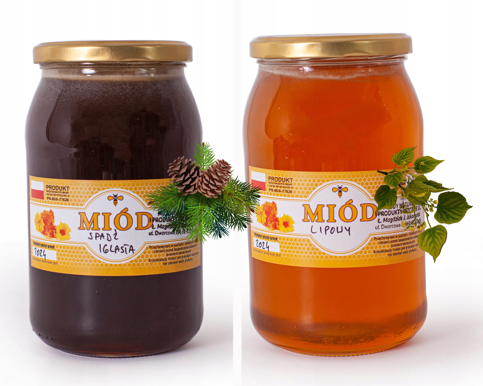 Levně Medovicový med jehličnatý Lipový med Sada 2x 1 Kg