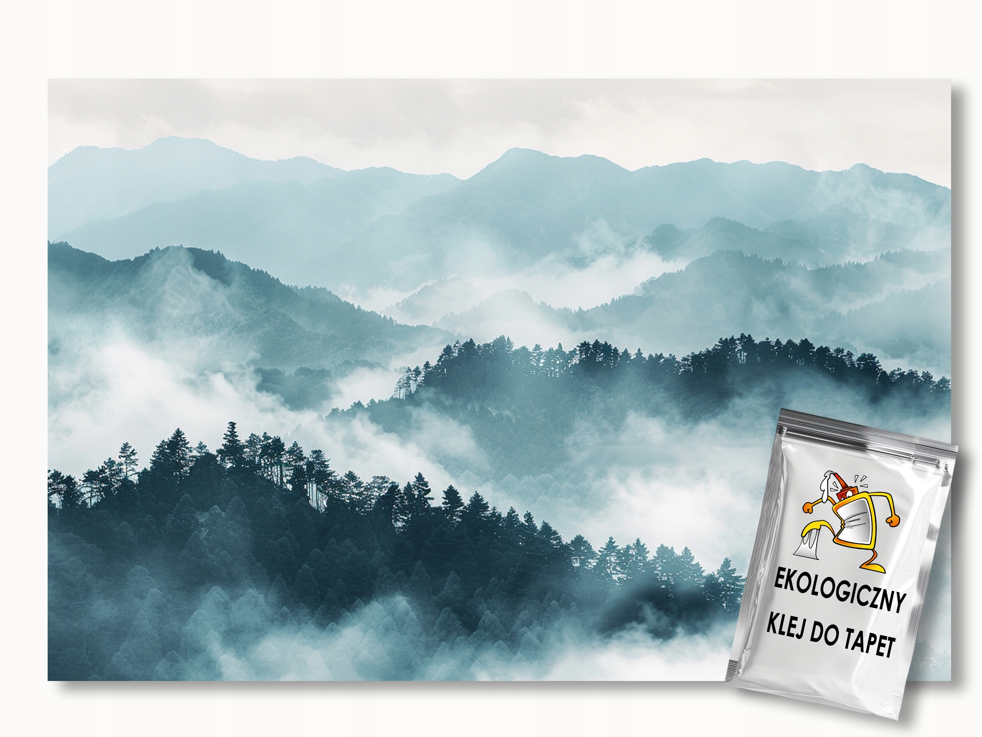 Vliesová fototapeta Krajina Hory Les Stromy Mlha Šedá 400x280 110g