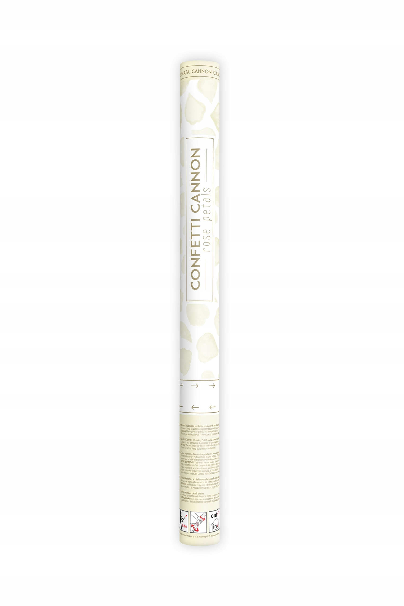 

Tuba Z Płatkami Róż Krem 60 cm Sztuka
