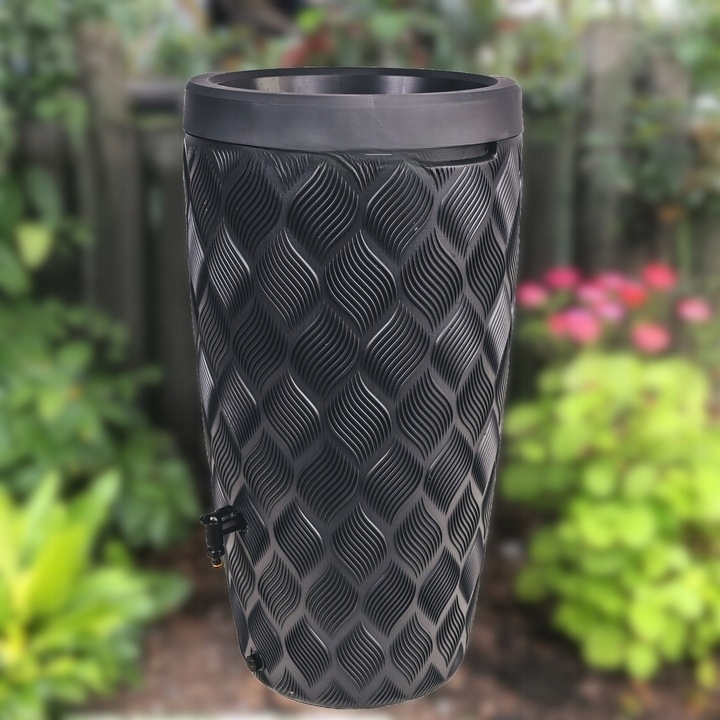 Zbiornik na deszczówkę FLOW 240L Antracyt pojemnik na wodę deszczową kranik Marka Tolen