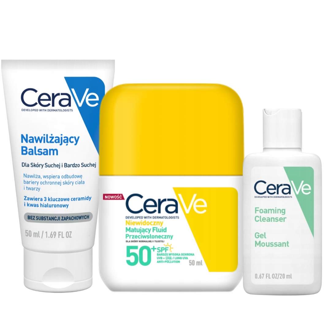 Cerave Fluid Przeciwsłoneczny Spf 50+ 50 ml Nawilżający balsam 50ml