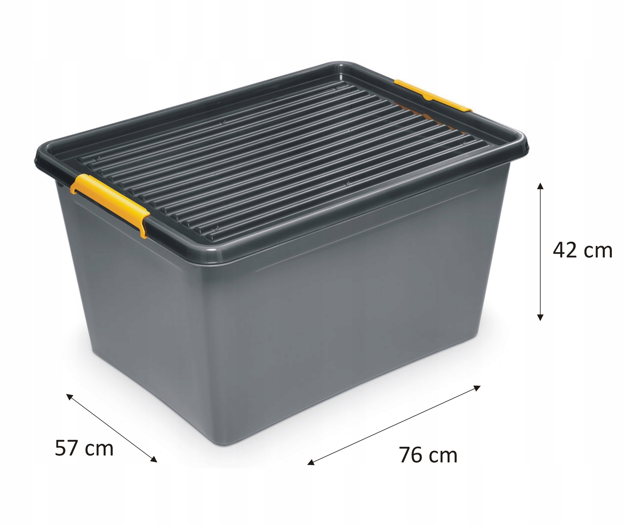 POJEMNIK MAGAZYNOWY MOCNY Z POKRYWA 145 L szary Producent code 1923