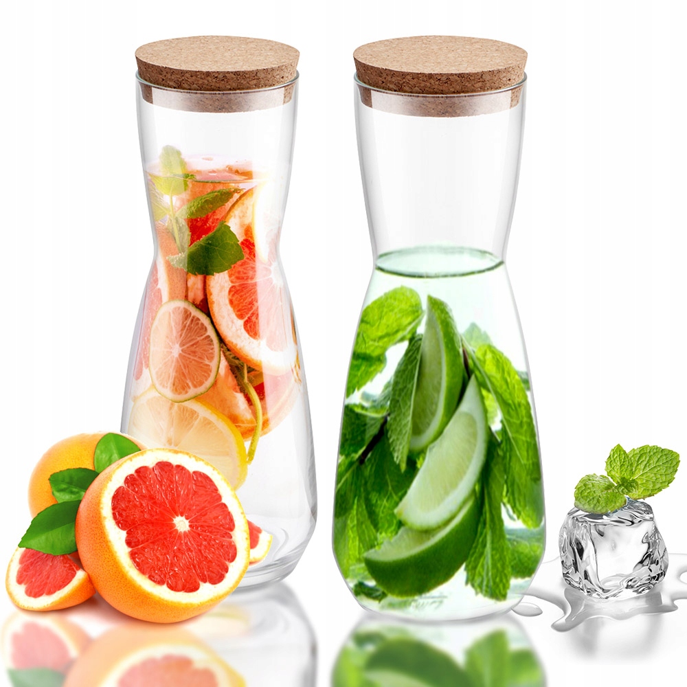 2x Karafka Dzbanek szklany na napoje lemoniadę z korkiem Altom Design 1,1 l Rodzaj karafka