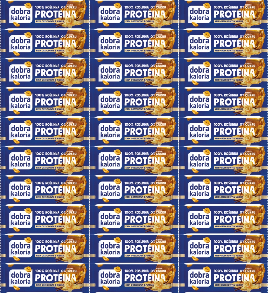 Dobra Kaloria Baton Proteinowy orzechowy wanilia 45g x30