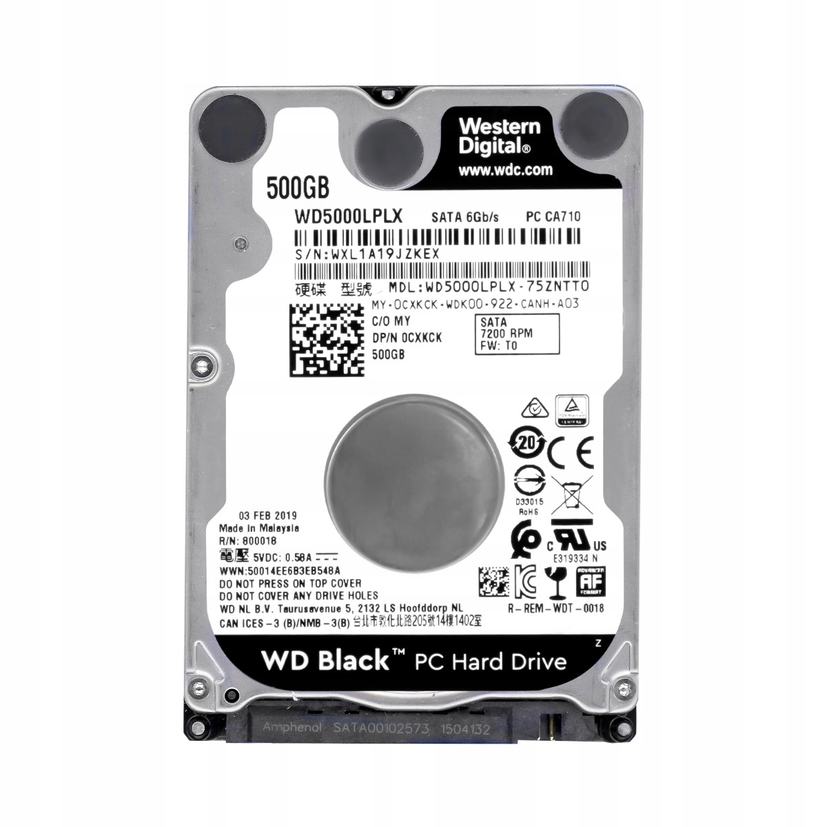 Dell 0CXKCK 500GB 7.2K 32MB Sata III 2.5'' WD5000LPLX
