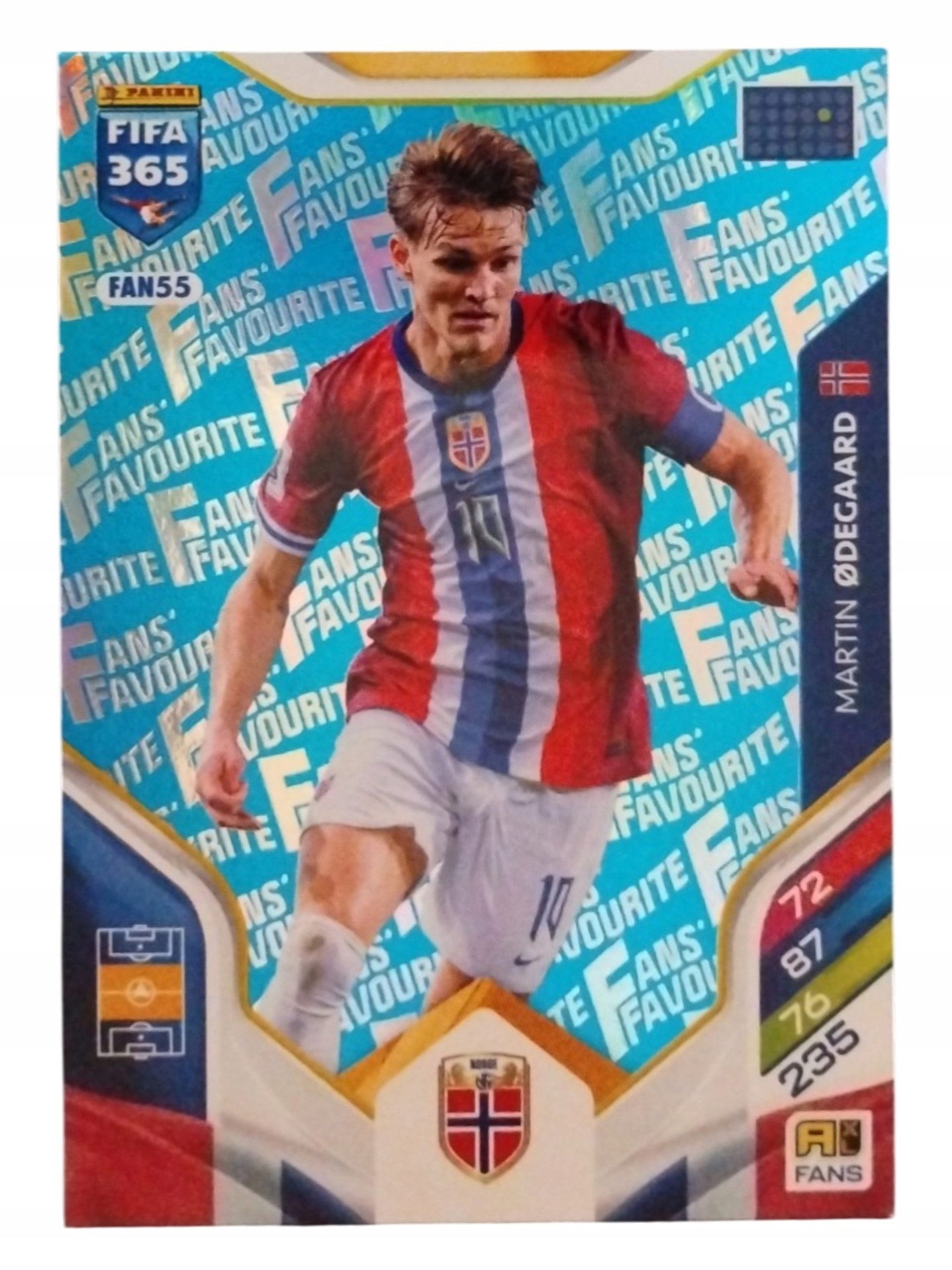 Panini Fifa 365 2026 Fans Favourite Blue Martin Odegaard Norwegia FAN55