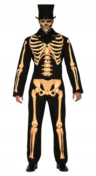 Kostým Pan Kostlivec Halloweenská Kostra M