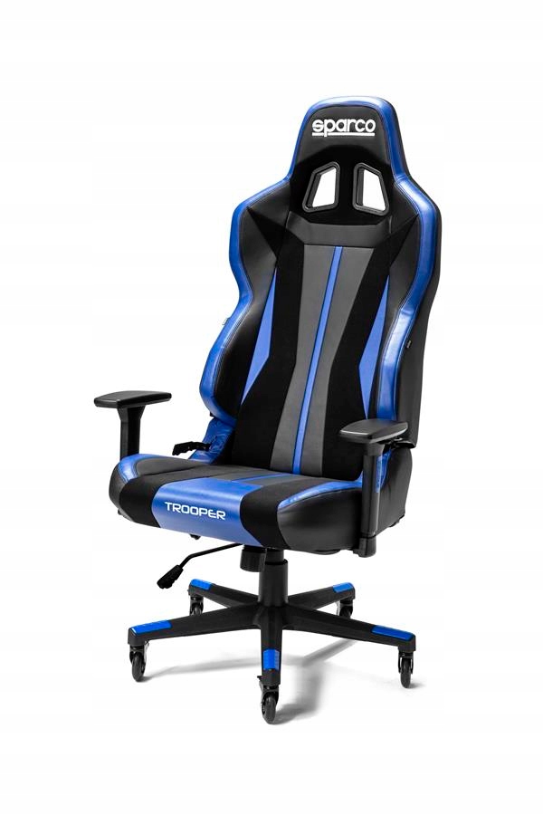 Fotel Biurowy Sparco Trooper czarno-niebieski Gaming