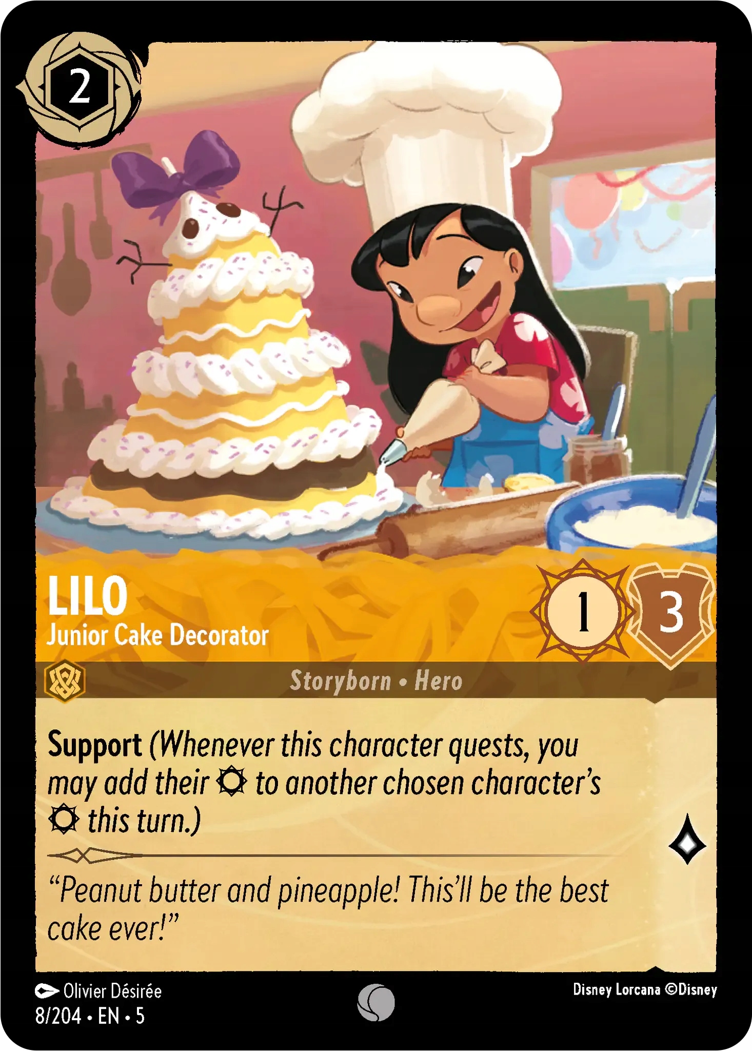 Disney Lorcana Lilo Junior Cake Decorator 5SSK #008