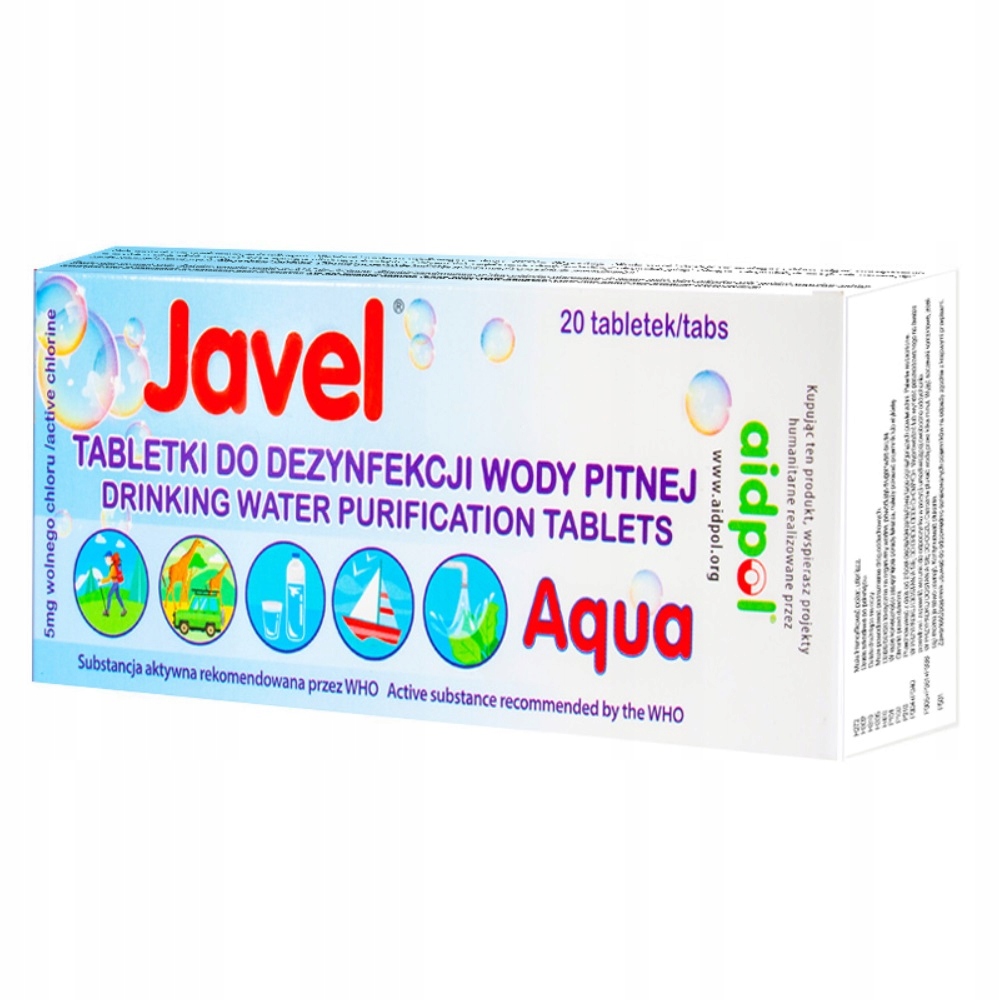 

Tabletki do Uzdatniania Wody Pitnej Javel Aqua Box
