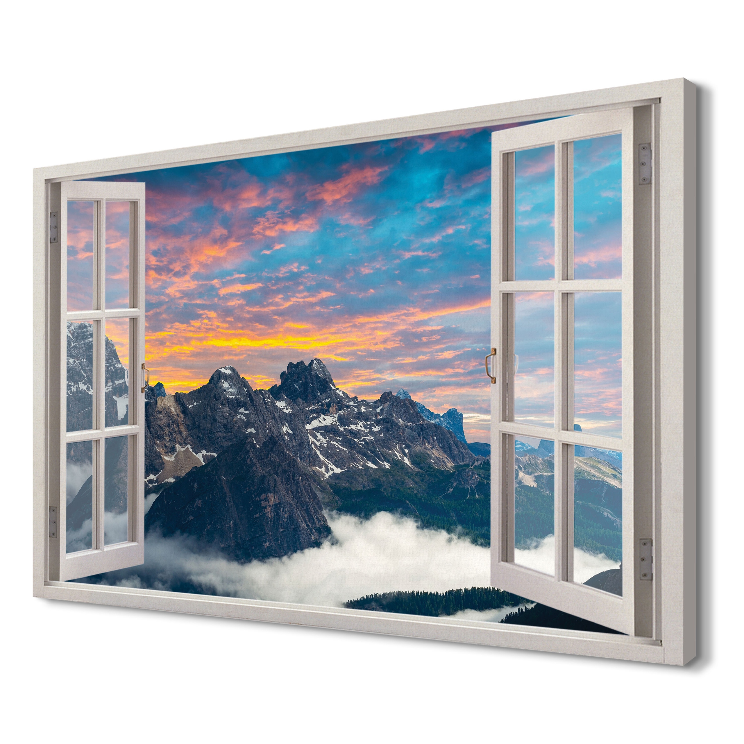 

Włoskie Dolomity Obraz okno 3d 120x80 do jadalni