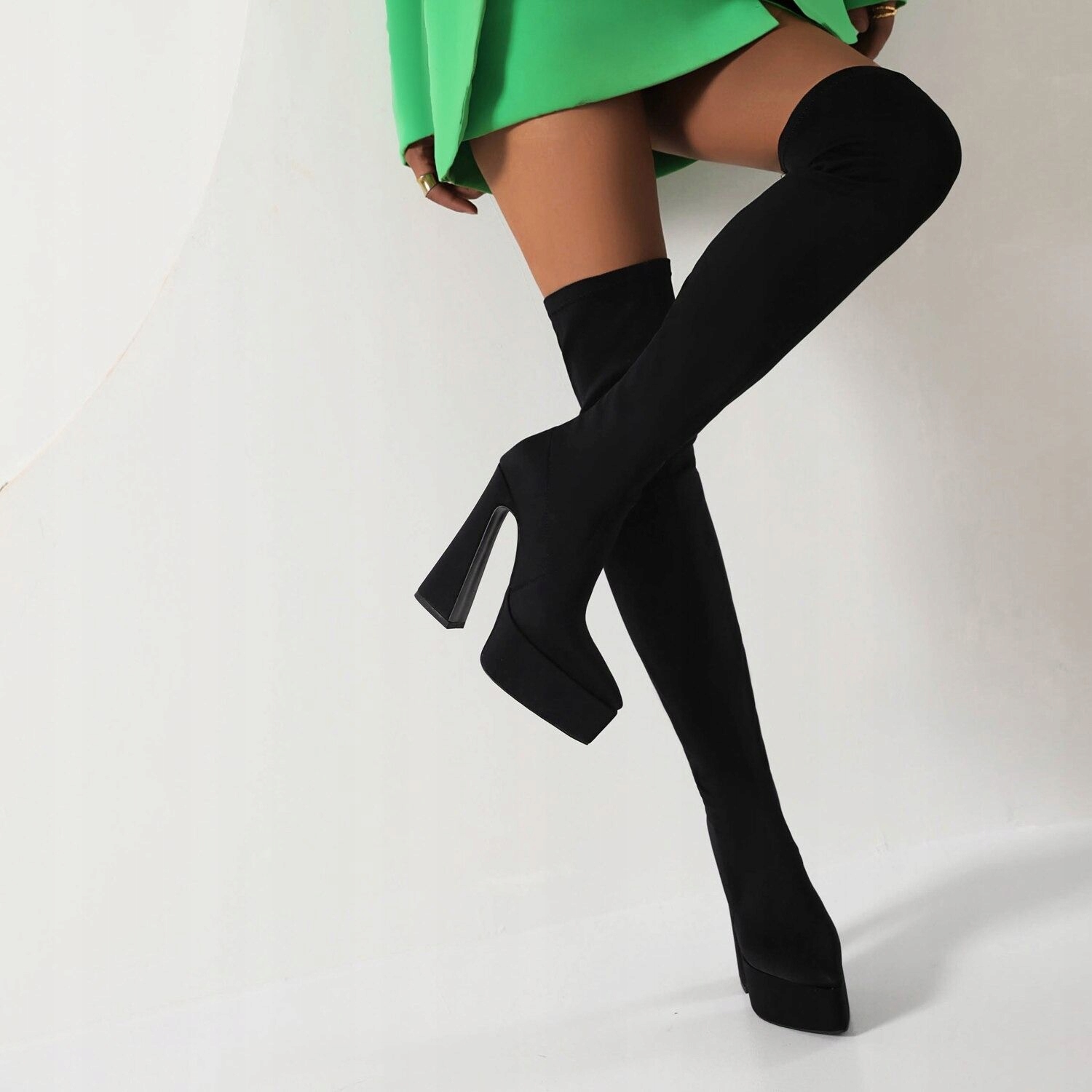 KOZAKI NA SŁUPKU 14cm PLATFORMA alladies AS4341 Marka inna