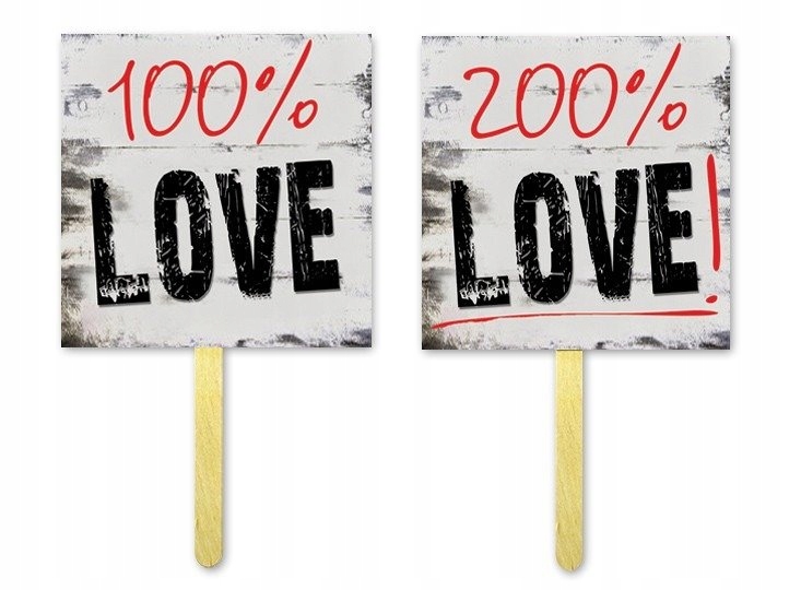 

Karteczki Love tabliczki do zdjęć ślub fotobudki