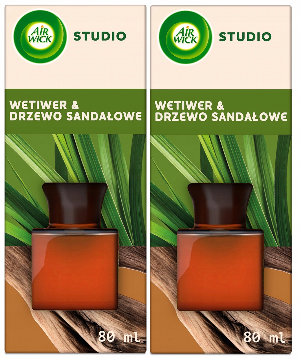 Air Wick Vonné tyčinky Studio Vetiver a Sandálové dřevo 80 ml