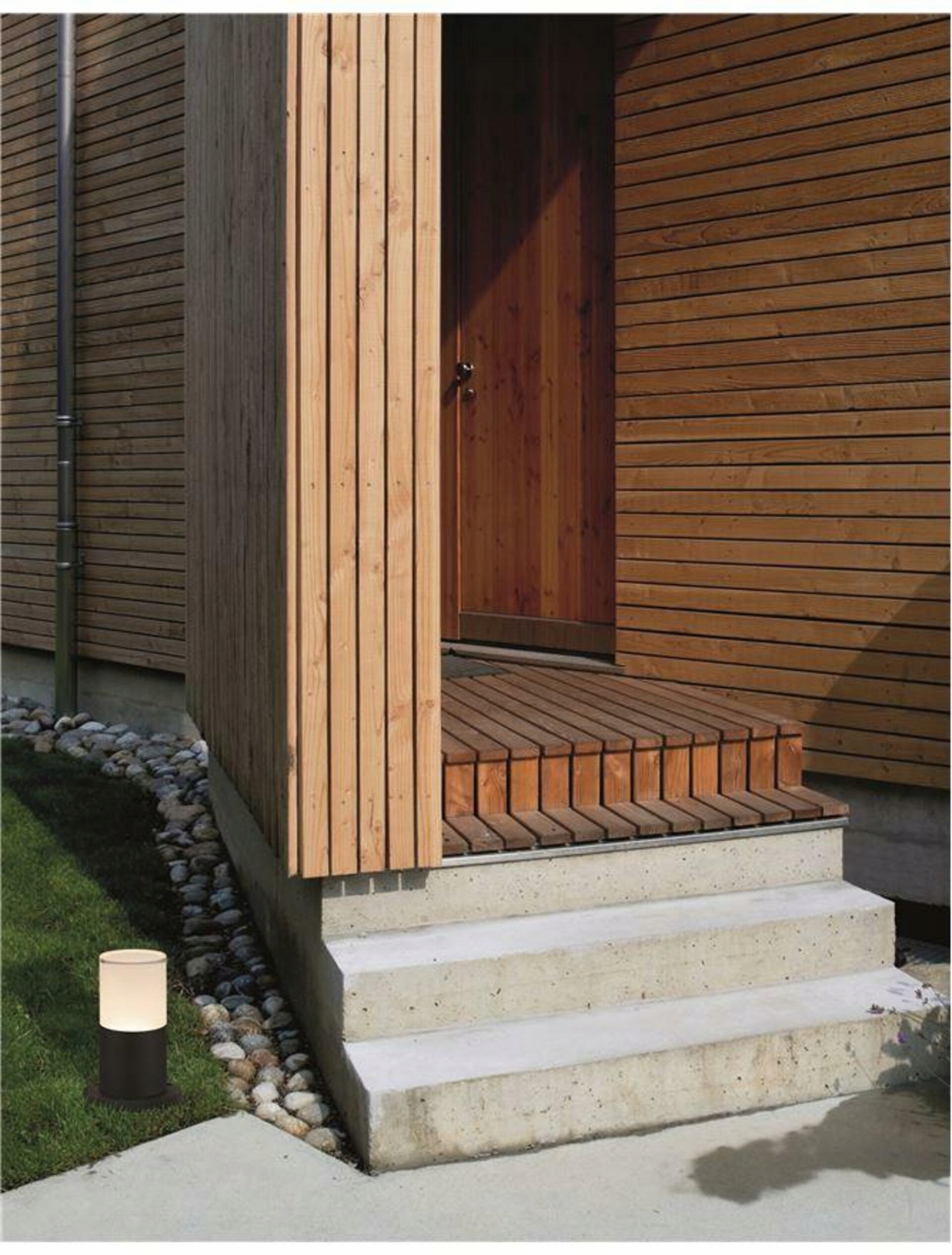 Nova Luce venkovní sloupkové svítidlo Noten černý hliník čirý a bílý akryl