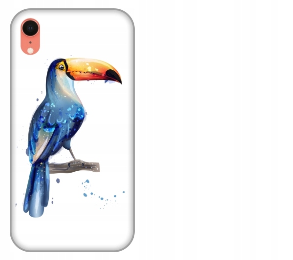 

Etui pokrowiec iPhone Xr Ptak tukan akwarela