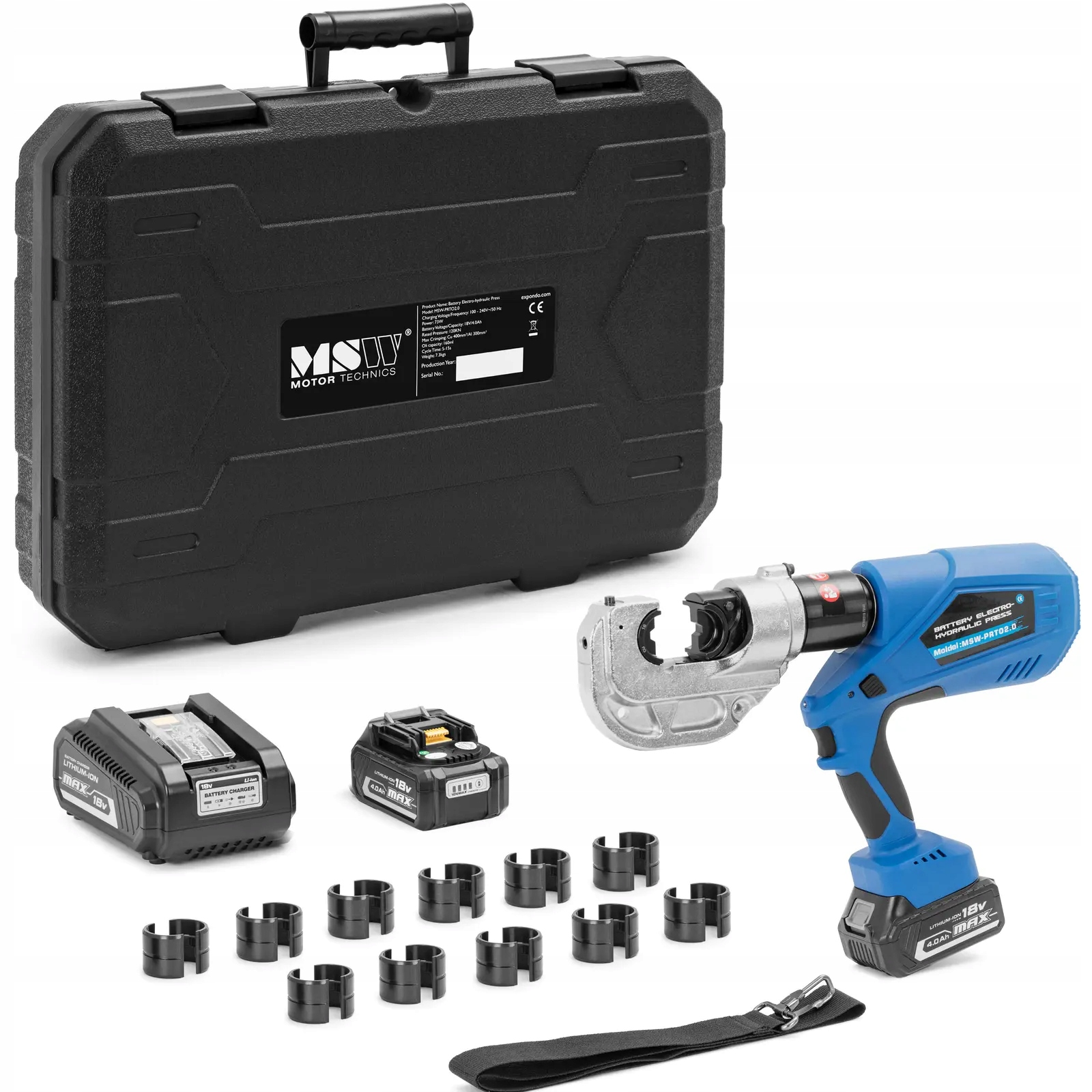 Akumulátorová lisovačka káblov 16-400 mm2 120 kN