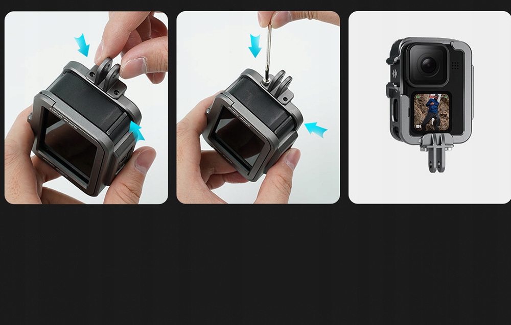 ALUMINIOWA OBUDOWA MOCNA TELESIN DO GOPRO HERO 9 10 11 12 UCHWYT PIONOWY Przeznaczenie GoPro
