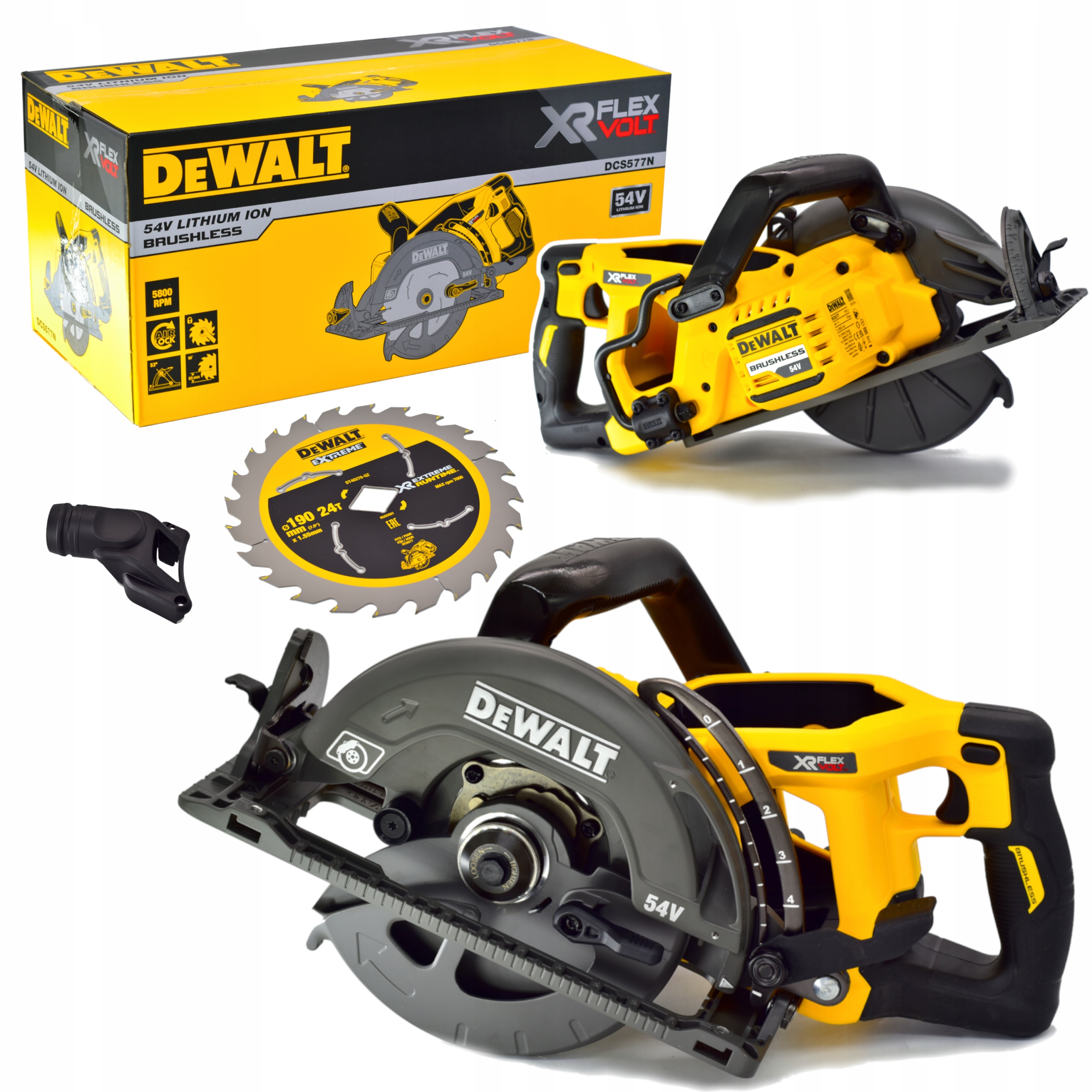 Pilarka tarczowa akumulatorowa DeWalt DCS577N 190mm 54V Xr Flexvolt Body