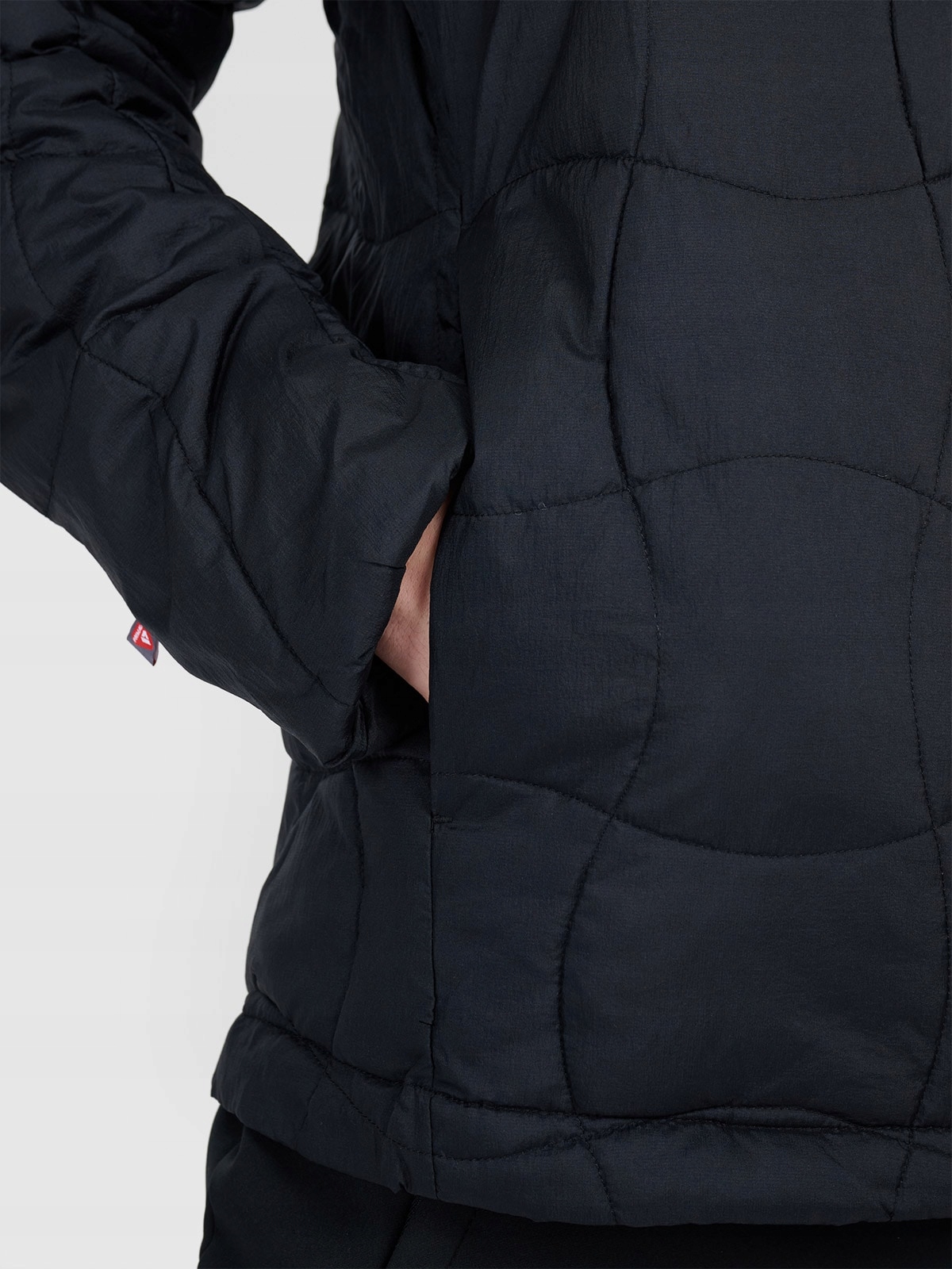 4F pánská prošívaná bunda s kapucí pro zateplení typu primaloft