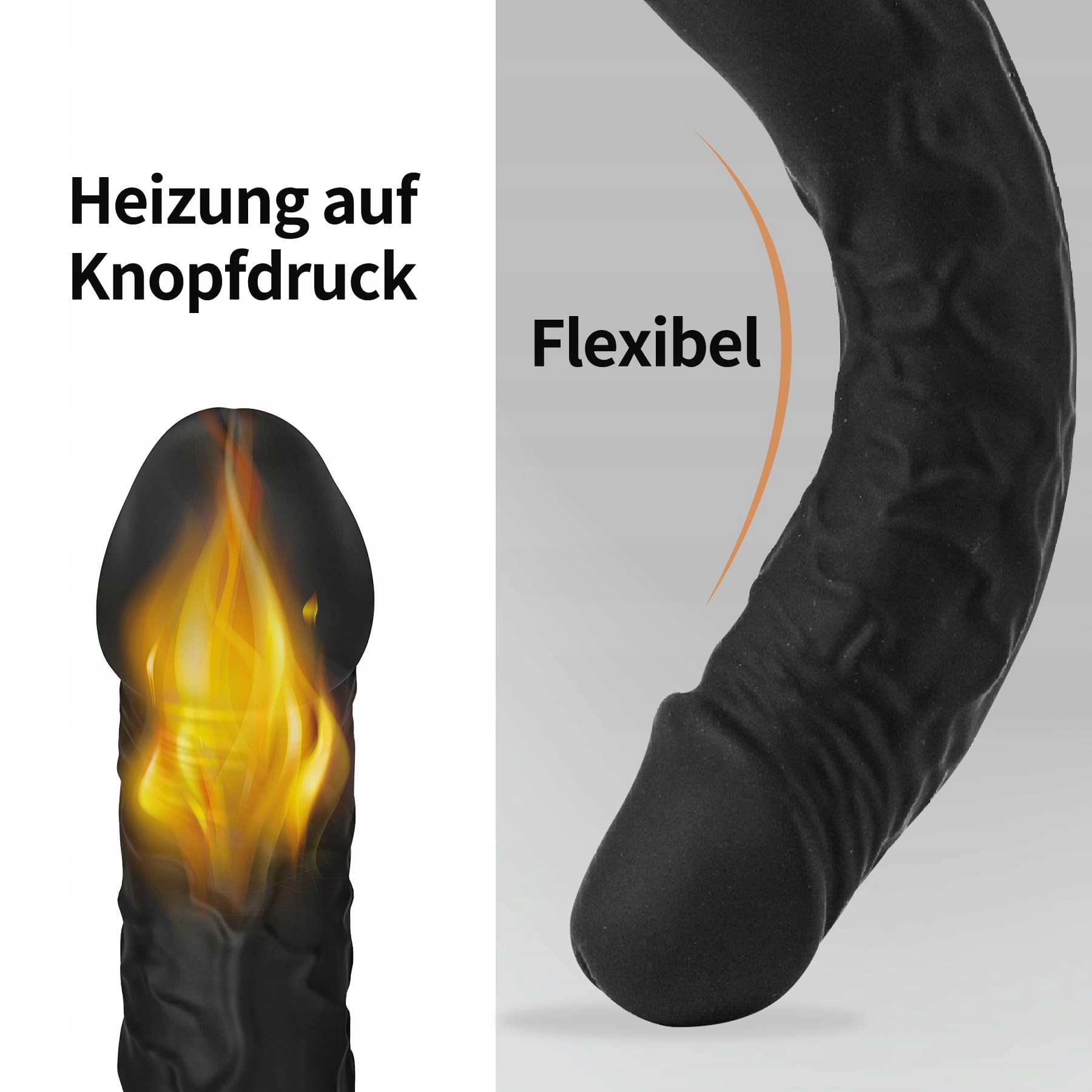 DILOSCHWANZ Wibrator 22cm Zestaw Dla Kobiet Z Podgrzewaniem 10 Trybów — miniatura 3