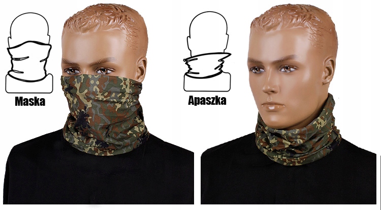 Chusta Ochronna Wielofuncyjna Komin Bandana Moro Mil-Tec BW TARN Marka Mil-Tec