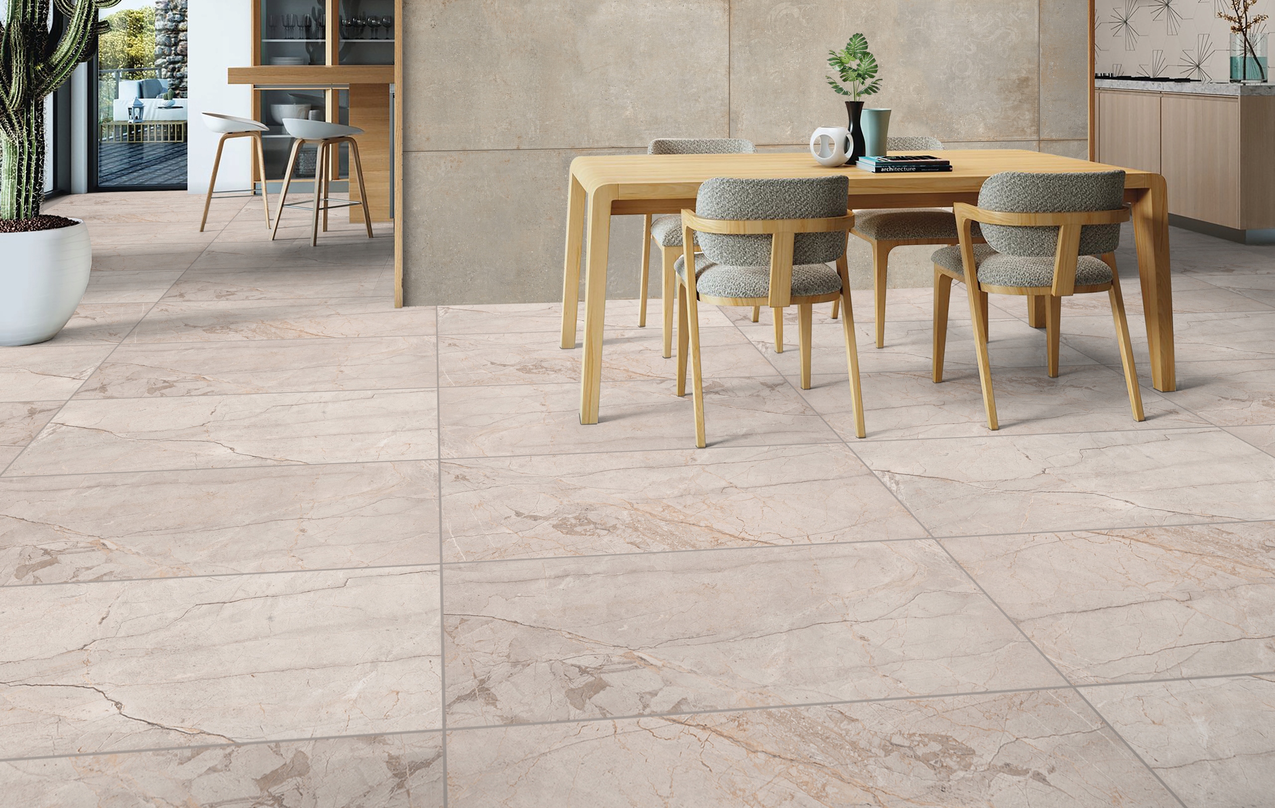 PŁYTKI PODŁOGOWE KUCHENNE ŚCIENNE KAMIEŃ GRES MORELLA CREMA 60X120 MAT Kod producenta PD-LA-MC-0012