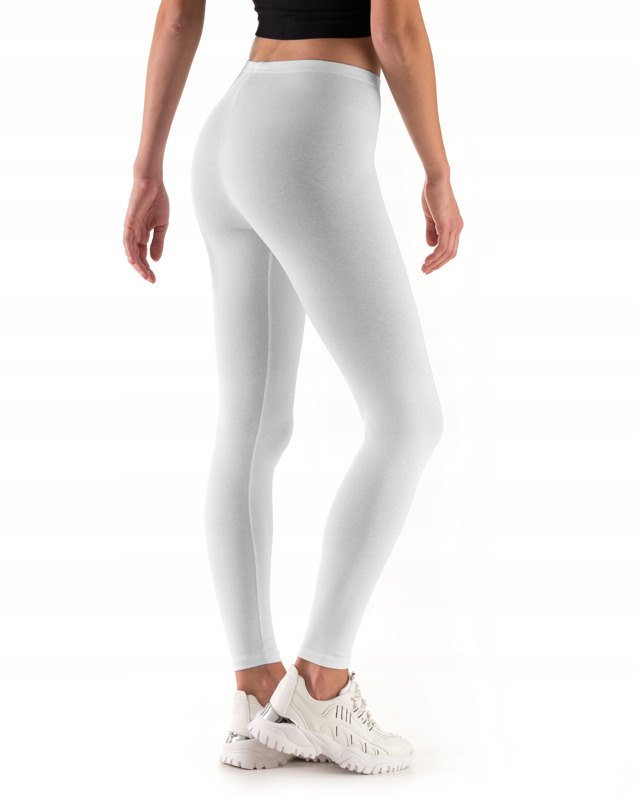 DAMSKIE DŁUGIE LEGGINSY BAWEŁNIANE GETRY FULL Marka Leggings Empire