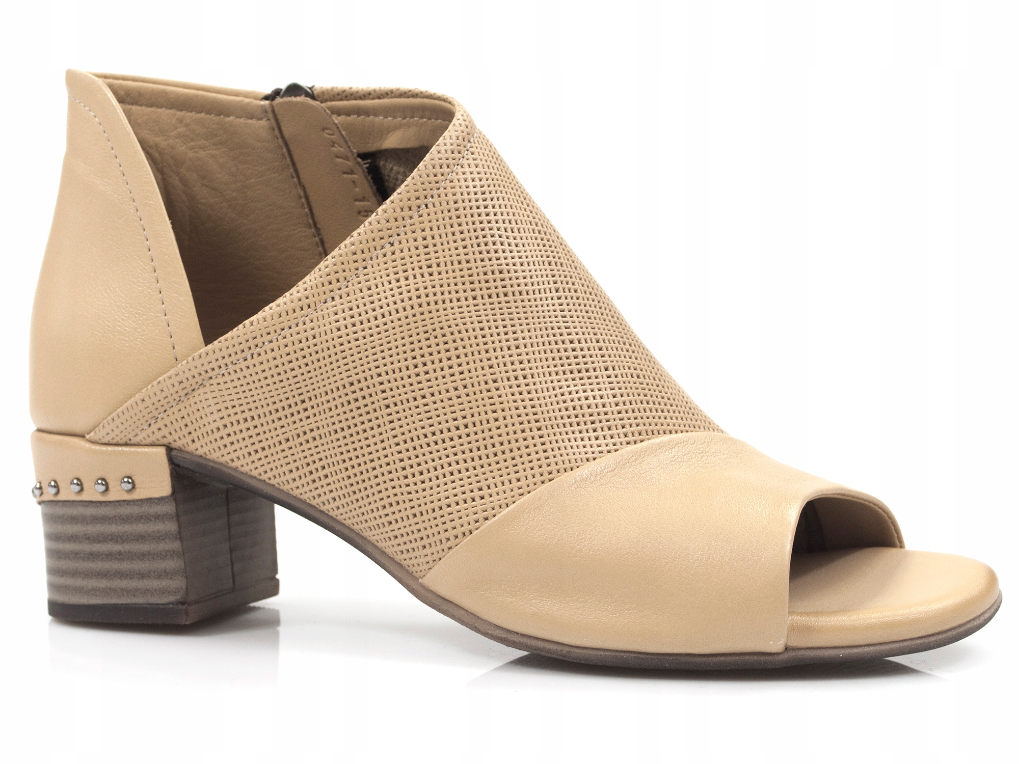 

botki damskie bez palców na obcasie buty Peep Toe