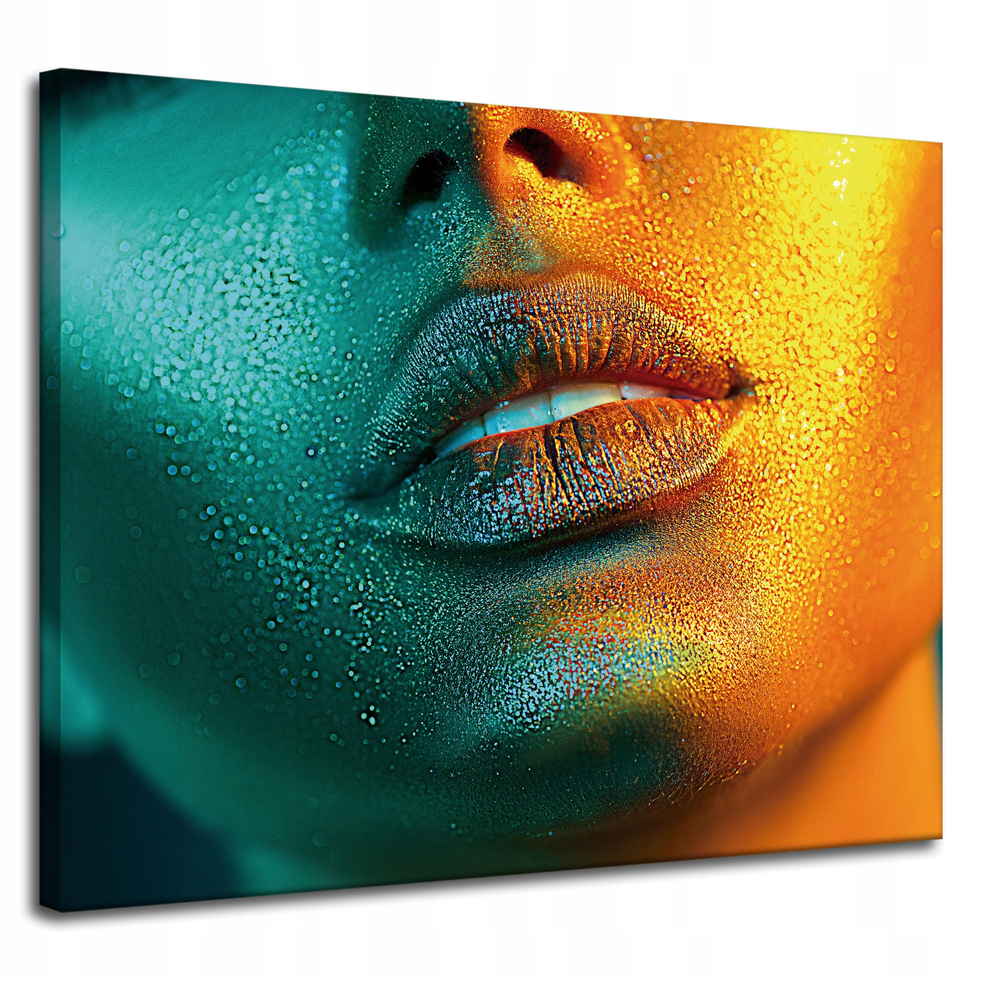 Obraz na plátně Zlatá tvář Kapky vody na těle 100x80 cm