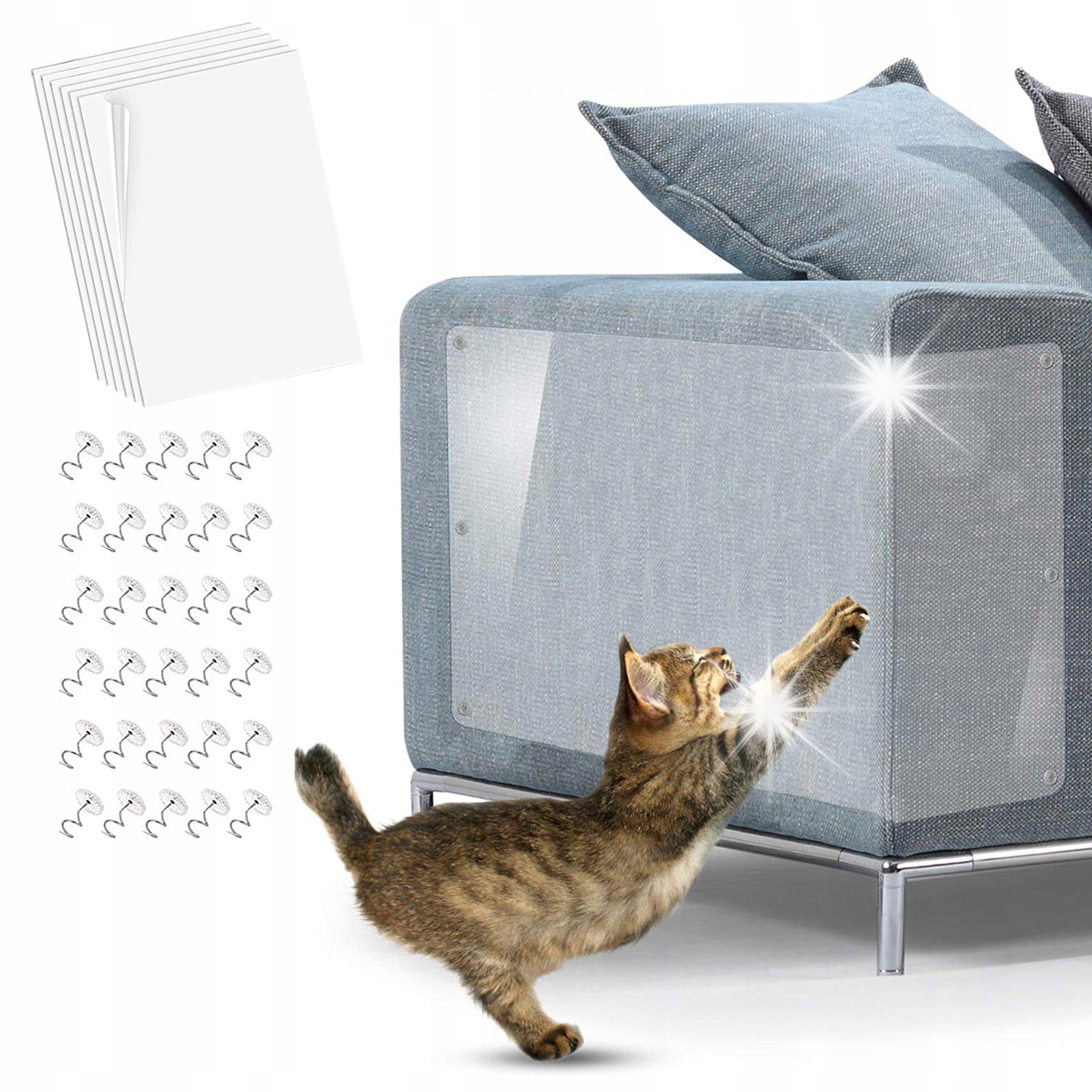 Levně 6 x Velká Nálepka Na Nábytek Škrabadlo Pro Kočky