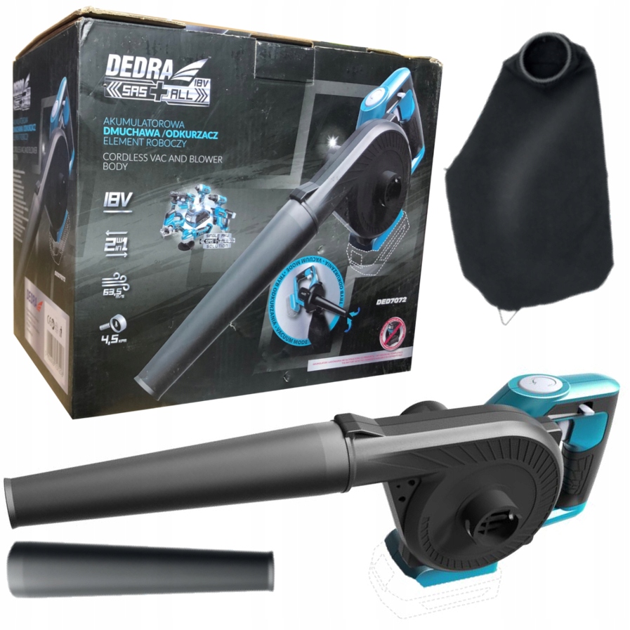 Dmuchawa odkurzacz do liści akumulatorowy DEDRA