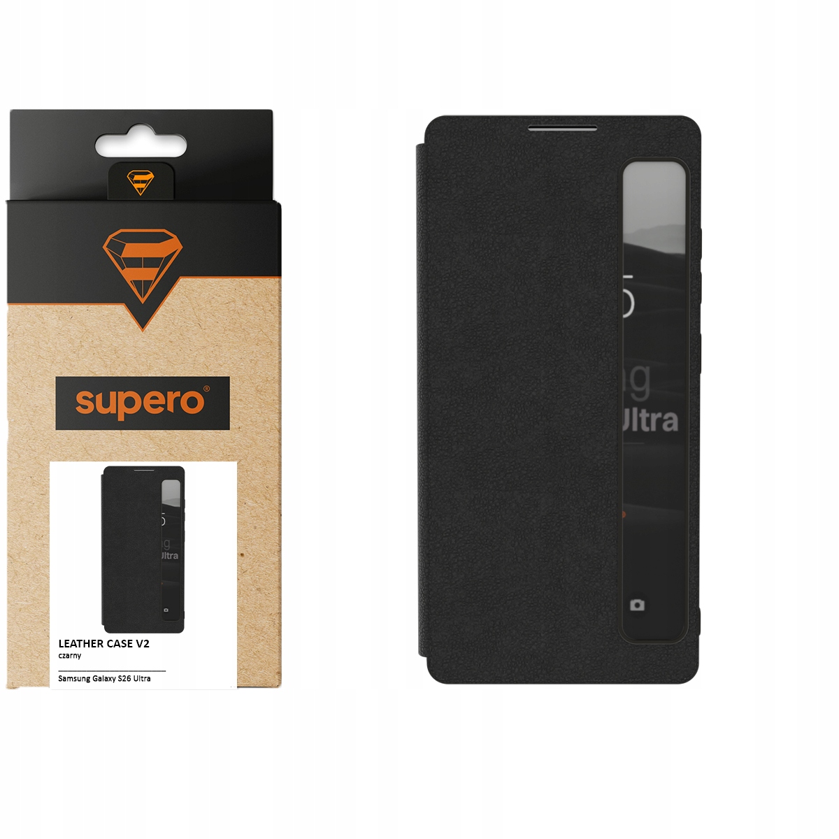 Etui z klapką Smart View do Samsung Galaxy S26 Ultra, skórzane, futerał