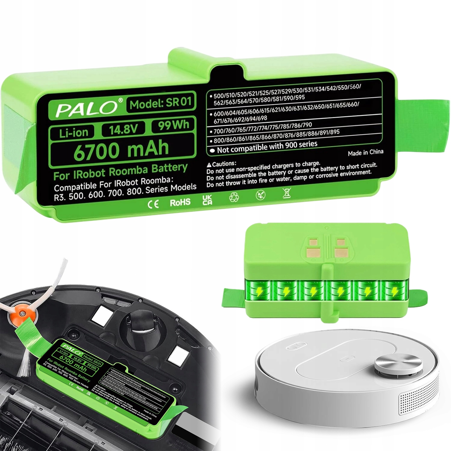 Baterie Pro Robota Irobot Roomba 14 8V 6700MAH, Vysoká Výkonnost