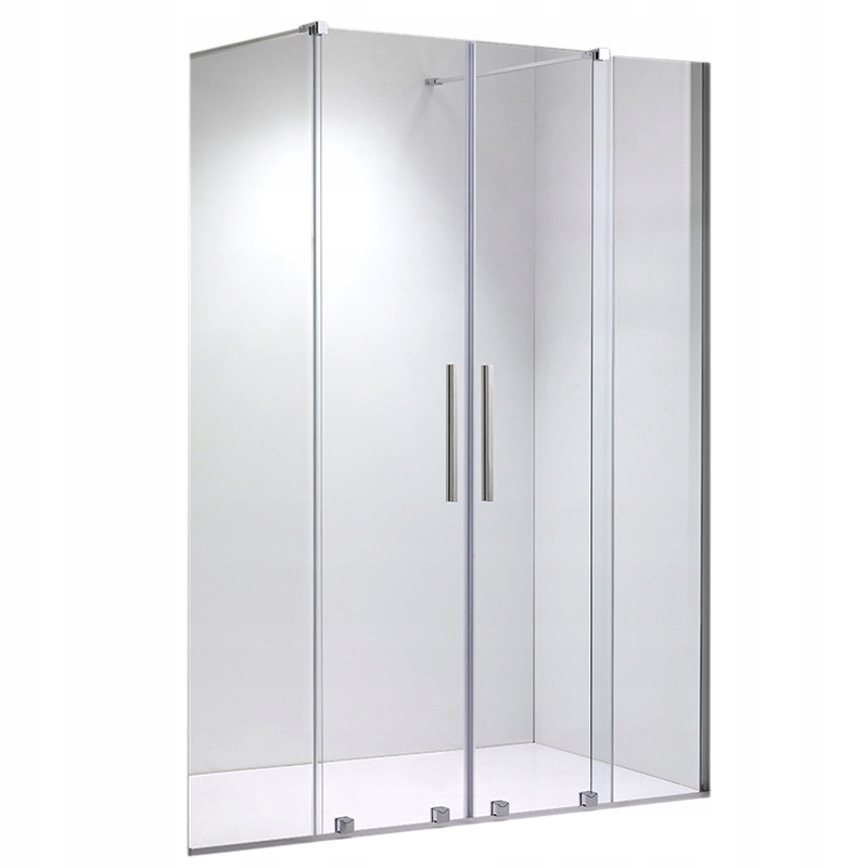Drzwi Prysznicowe Podwójne Przesuwne Astra-ch-duo Do Wnęki 150 CM Chrom 8MM