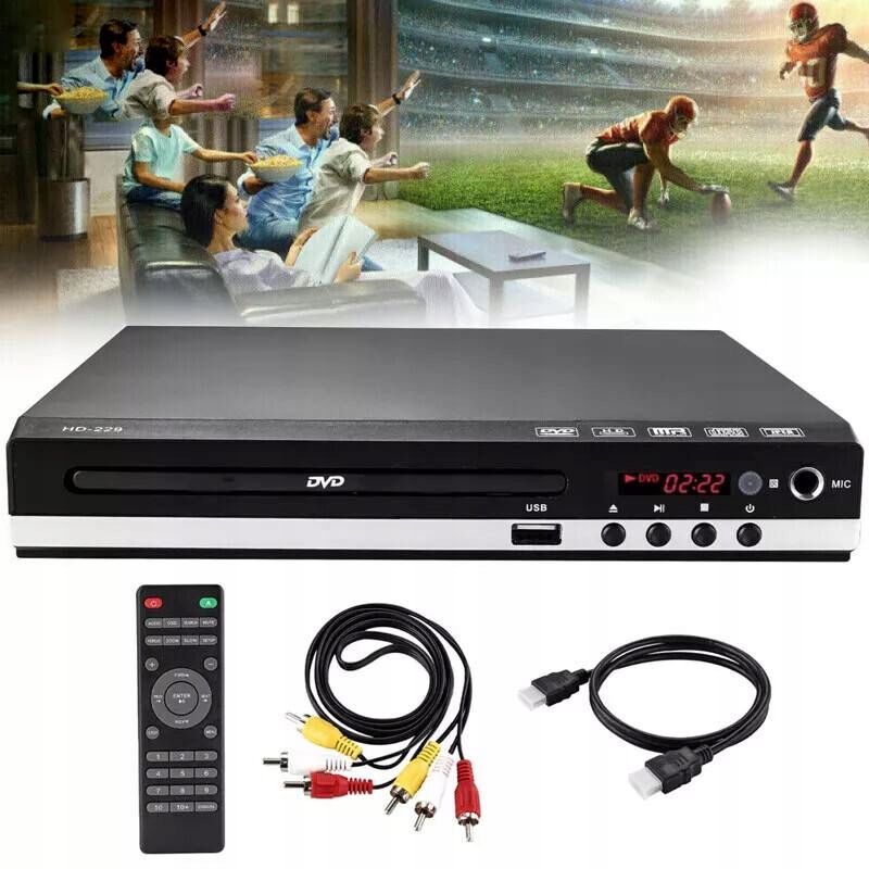 PRZENOŚNY ODTWARZACZ DVD HYUNDAI DV HDMI/AV USB 1080P PAL/NTSC SYSTEM