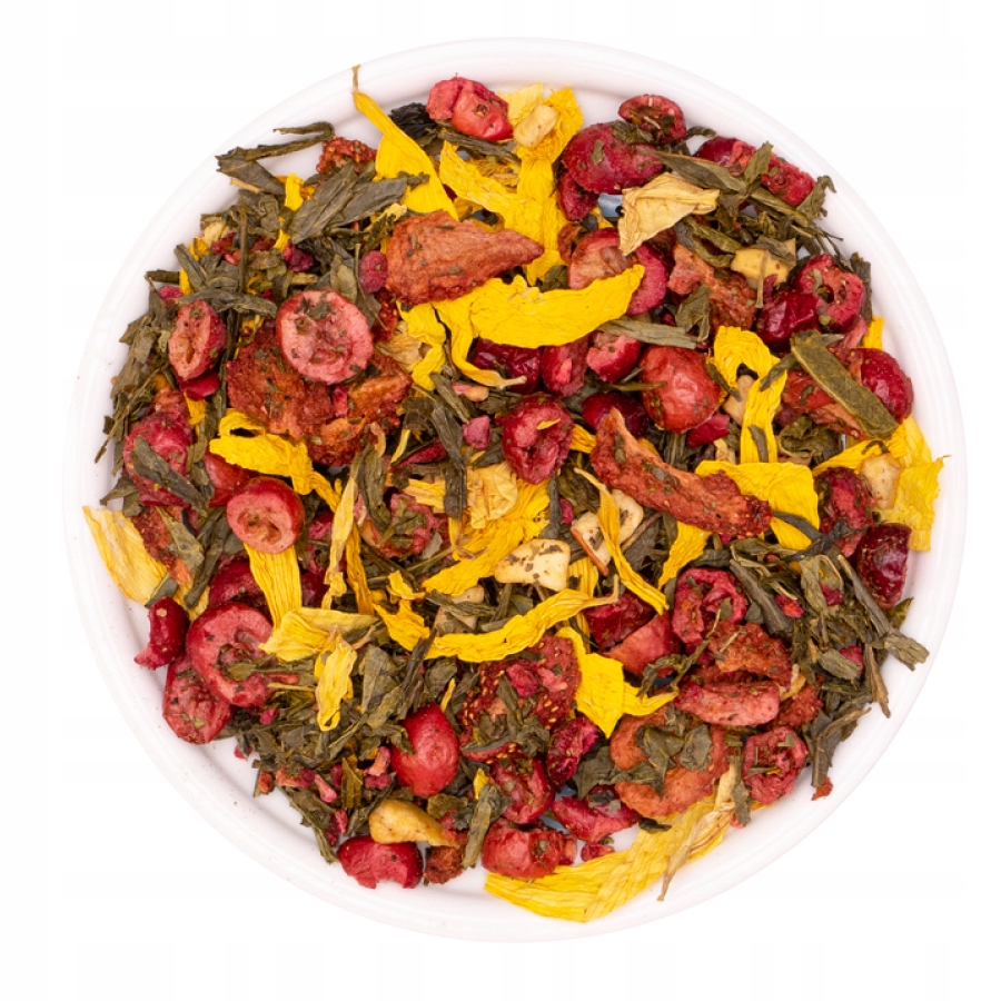 Čaj Zelená Listová Jahoda Brusinky Jablko Pavo Teaverso 500 G