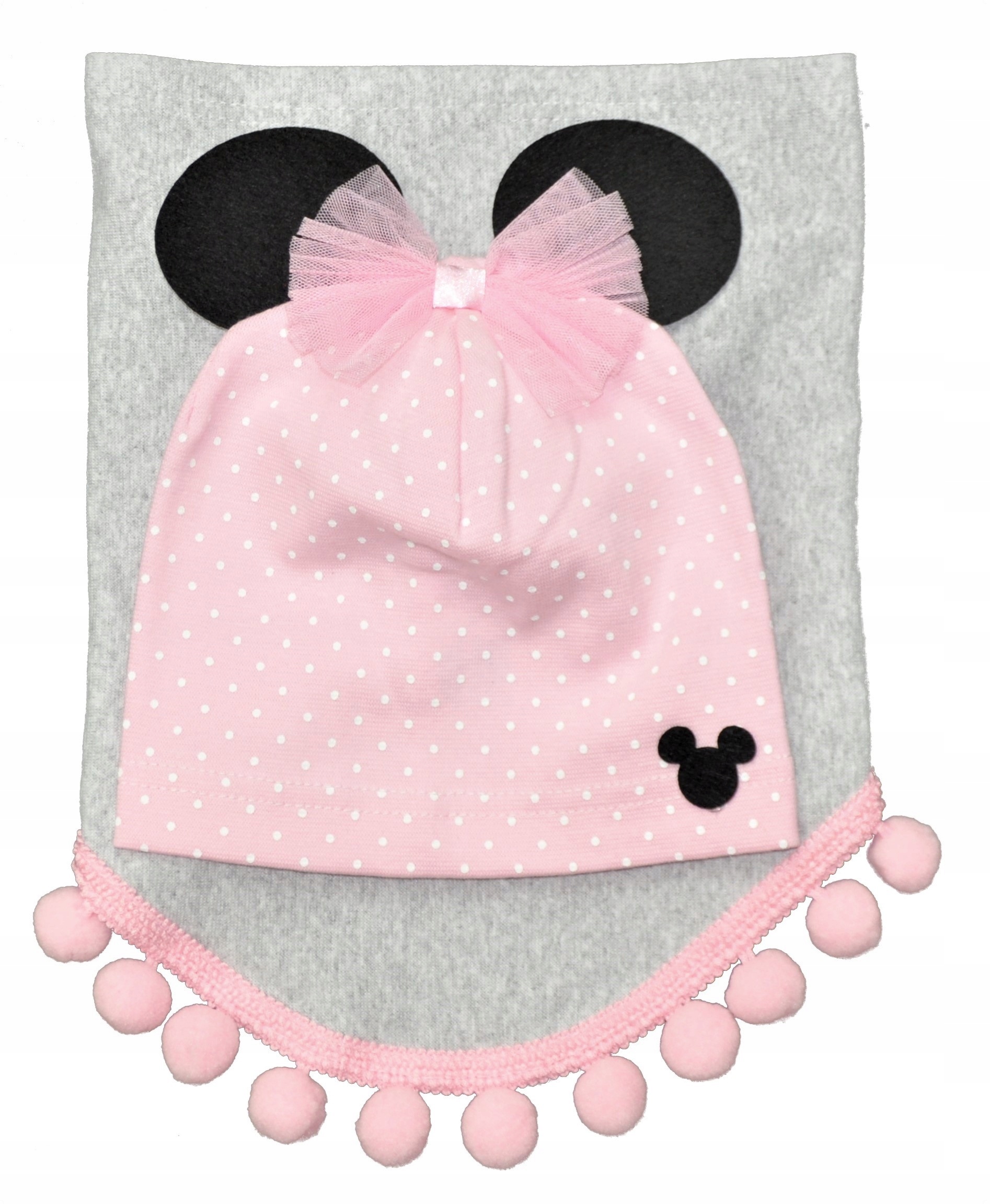 

Komplet Jesienny Czapka+chusta -POMPONY--r.46-48